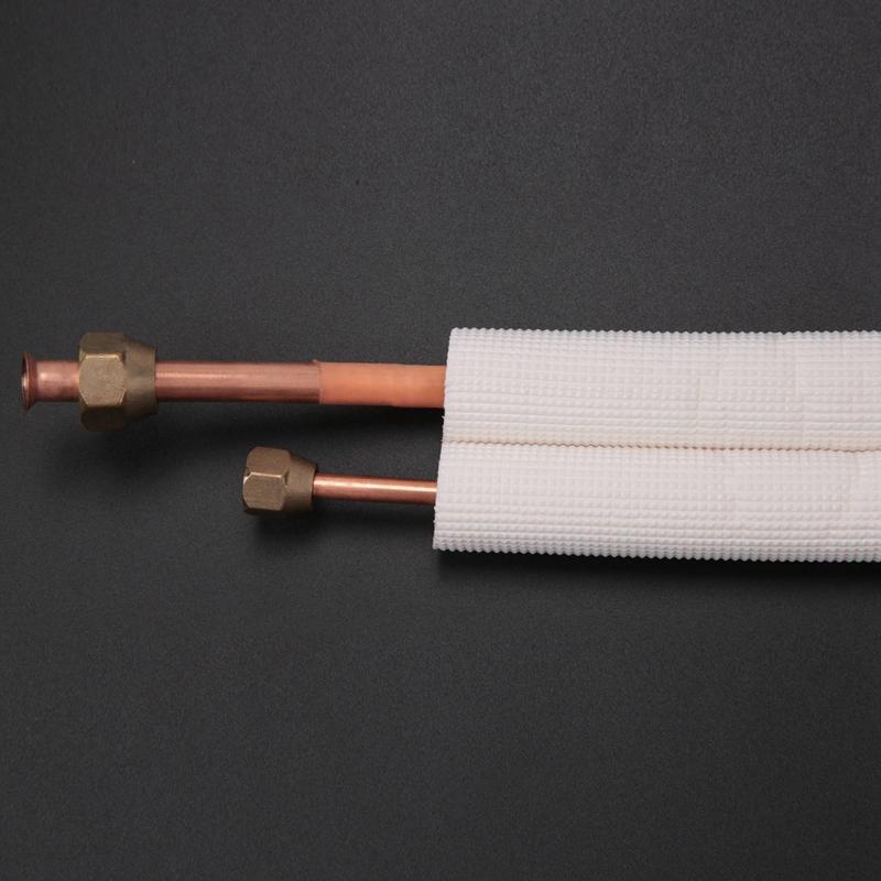 Tubo Coassiale per Condizionatore d'Aria da 3 Metri 1/4In 3/8In Set Tubo in Alluminio Isolato Parti del Condizionatore Tubo Refrigerante