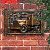 2d Flat 30*20cm, Vintage Truck Wooden Wall Art, Wooden, Hanging Decor for Farmhouse, Pool Area, Spring Decoration, for Home, Kitchen, Garden, Bedroom