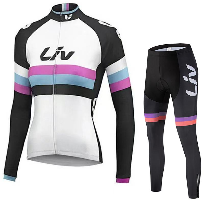 Bicycle Jersey Women's Bicycle Bib  Road Bike Cycling Suit Set Bicycle Shirt Shoulder Pants Autumn Long Sleeved Breathable Cycling Suit Set 2026