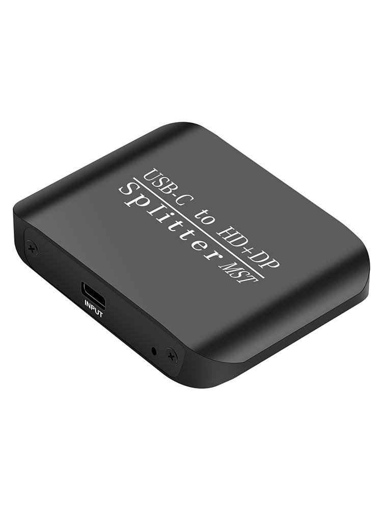 Type-C To HDMI+DP 1x2Laptop Splitter MST Two-Screen Display One Input Two Output