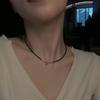 Black Beaded Choker Necklace with Gold Bell Pendant – Minimalist Dainty Jewelry for Women, Elegant Daily Gift Necklace