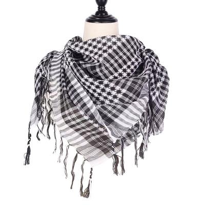 Arabisches Kopftuch Großes Arabisches Shemagh Kopftuch mit Quaste Kostüm Kopf Nacken Schal Bandana Keffiyeh für Männer Frauen