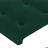 Headboard - Maison Exclusive - 90 X 5 X 118/128 Cm - Dark Green Velvet - Wooden Legs, Adjustable Height