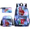 Cr7 Youth Fashion Children'S Student Schoolbag Three-Piece Set Backpack Satchel Pencil Case