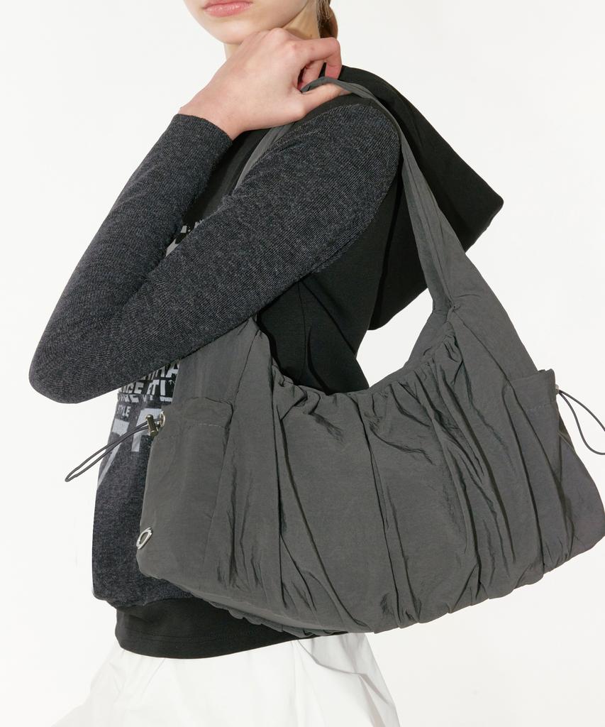 Noiago Noi1813 Shirred Shoulder Bag (Charcoal)