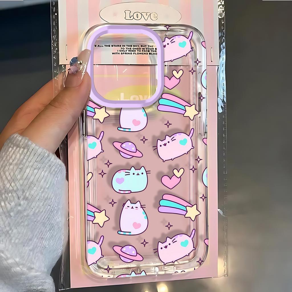 HOT Cartoon donuts P-Pusheens Cat Phone Case For Samsung Galaxy S26 S25 S24 S23 S22 S21 FE Note20 Note10 Edge Plus Ultra Lite 5G