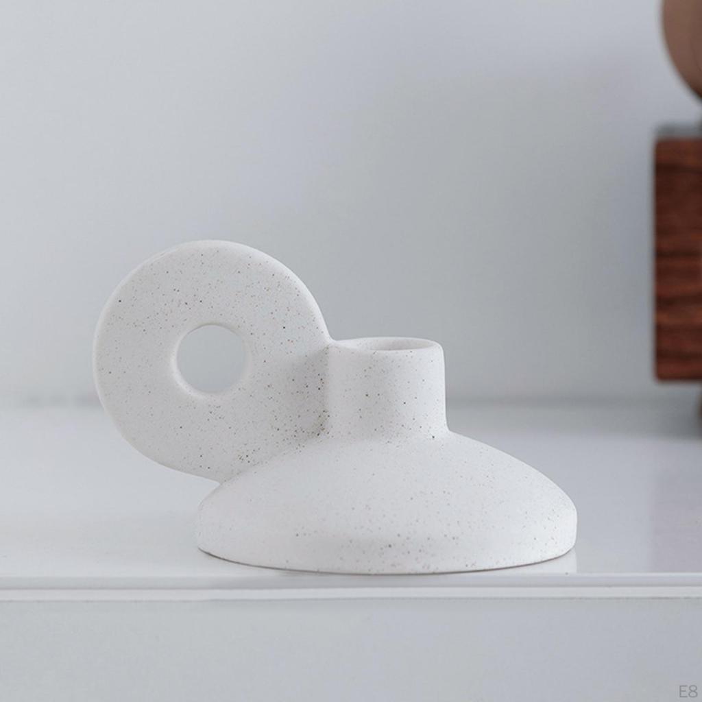 Minimalism White Color Ceramic Vase Table Centerpiece Art Flower for Dining Room Wedding Decor