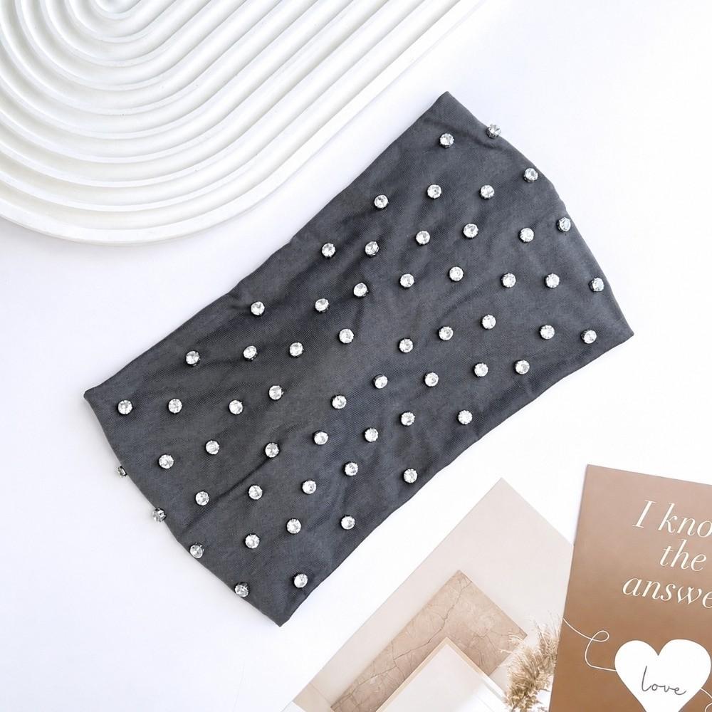 Wide Punk Rivet Hair Bands Soft Elastic Sports Headband Punk Studded Headband Hair Accessories