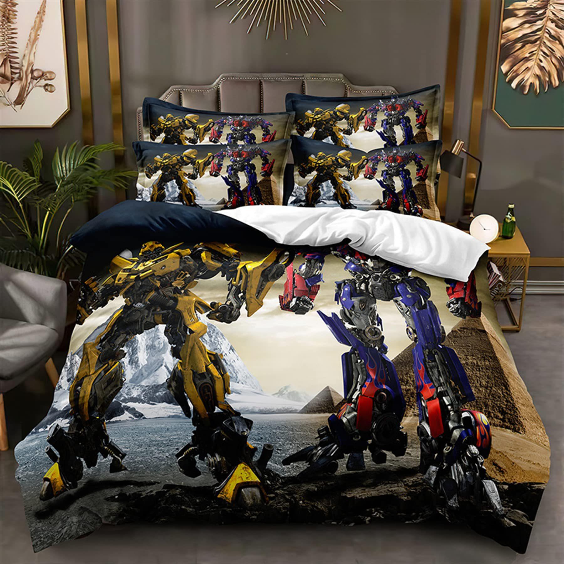 Bumblebee Three-Piece Quilt Cover 3D Digital Printing Bedding Set Four-Season Bed Cover EU single 135*200