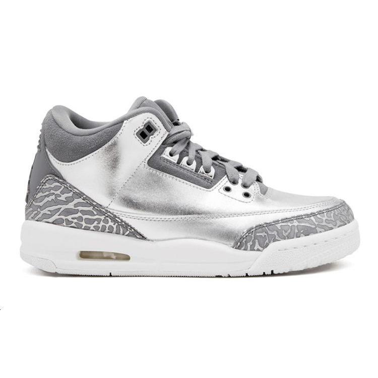 Jordan 3 Retro Premium Heiress Metallic Silver GS AA1243-020