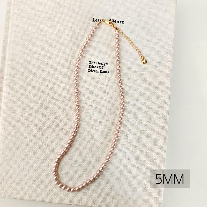 French round Shijia pearl necklace New Internet celebrity necklace Sweater chain Literary retro fashion necklace