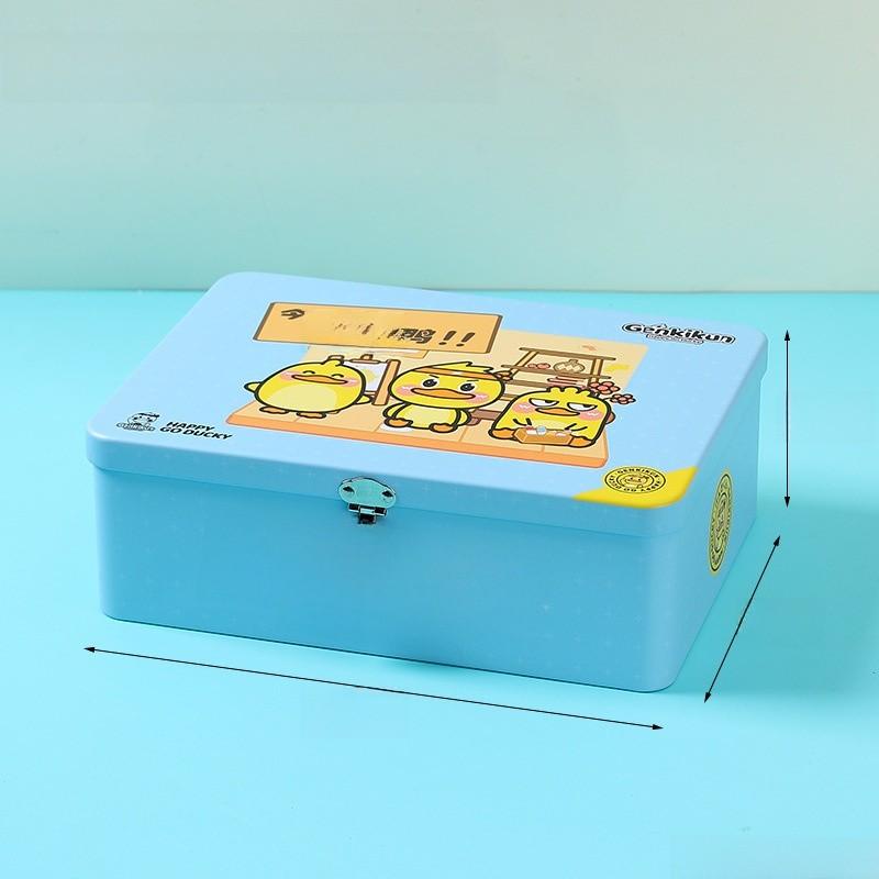 Cartoon Iron Pattern Box For Desk Drawer And Home Office Decoration Storage