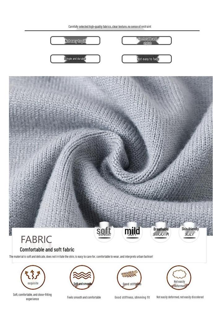 Elegant V-neck Knit Top for Middle-aged and Senior Women - Long-sleeved Autumn/Winter Sweater Base Layer.