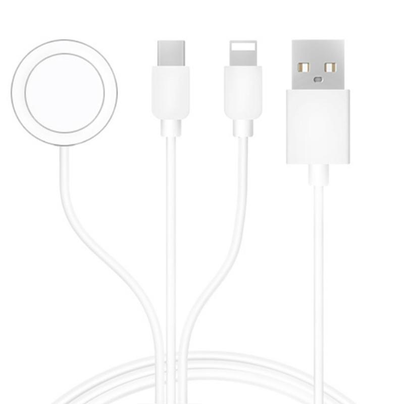 

Multi Charging Cable 3 in 1 Multi USB Cable Multiple Charger Fast Charging Cord for Smartwatch IOS Phone for iWatch 1