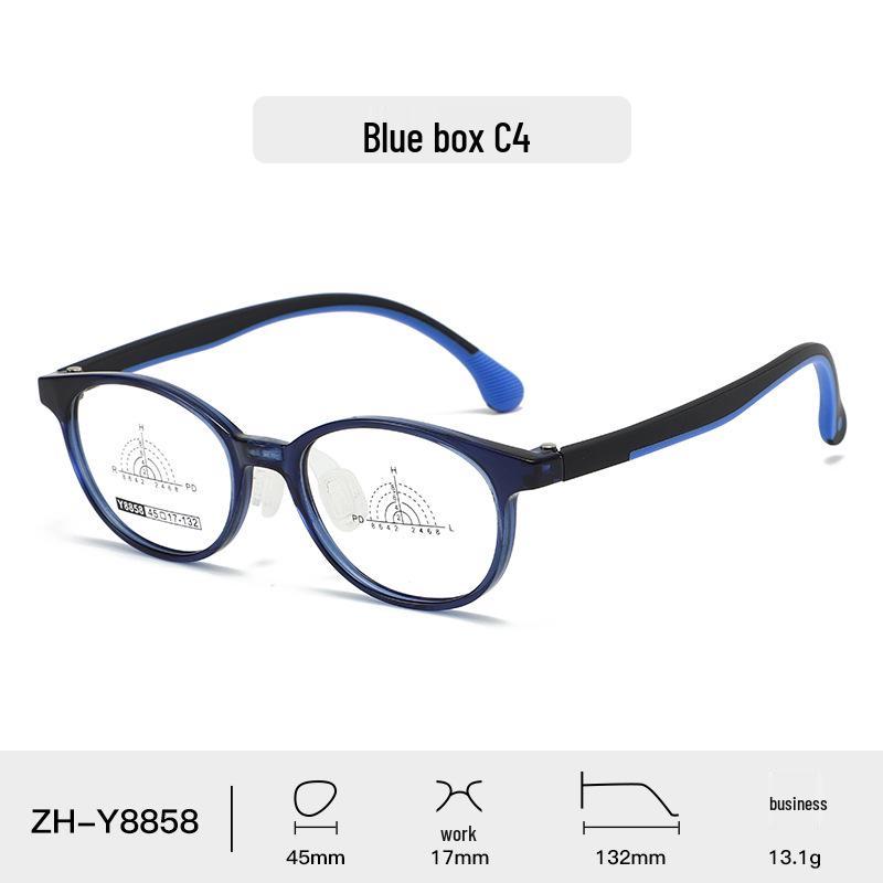 Comfortable Kids' Eyeglass Frames with Adjustable Nose Pads and Silicone Temples - Lightweight, Cute, and Durable for Girls