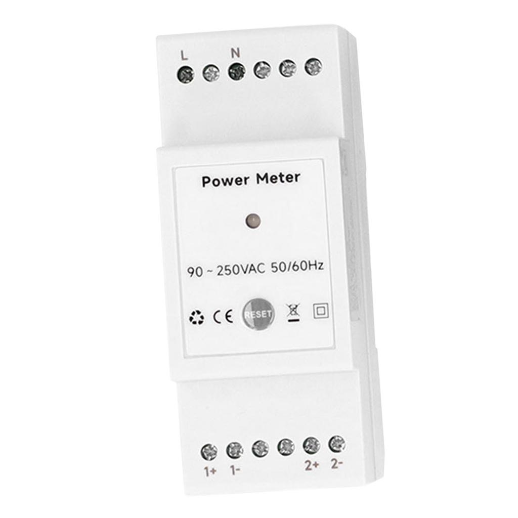 90‑250VAC Smart Energy Meter WiFi Single Phase Electricity Monitoring Meter with 2 200A Split Type Current Transformer