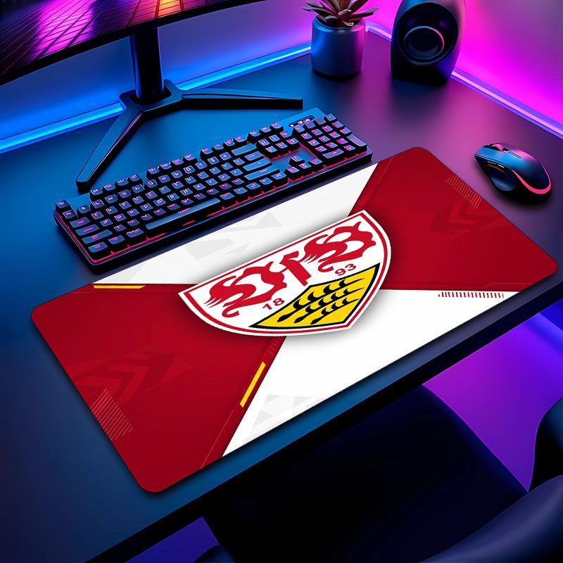 VfB Stuttgart Football Pattern Mouse Pad Non?Slip Rubber Base Gaming Mousepad For Desk Office Home