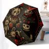 Spooky Plushies: Creepy Teddy Bear, Bunny, Clown & Doll Halloween DecorationsUmbrella with Cute Design, Portable 3-Fold Compact Umbrella for Men & Wom