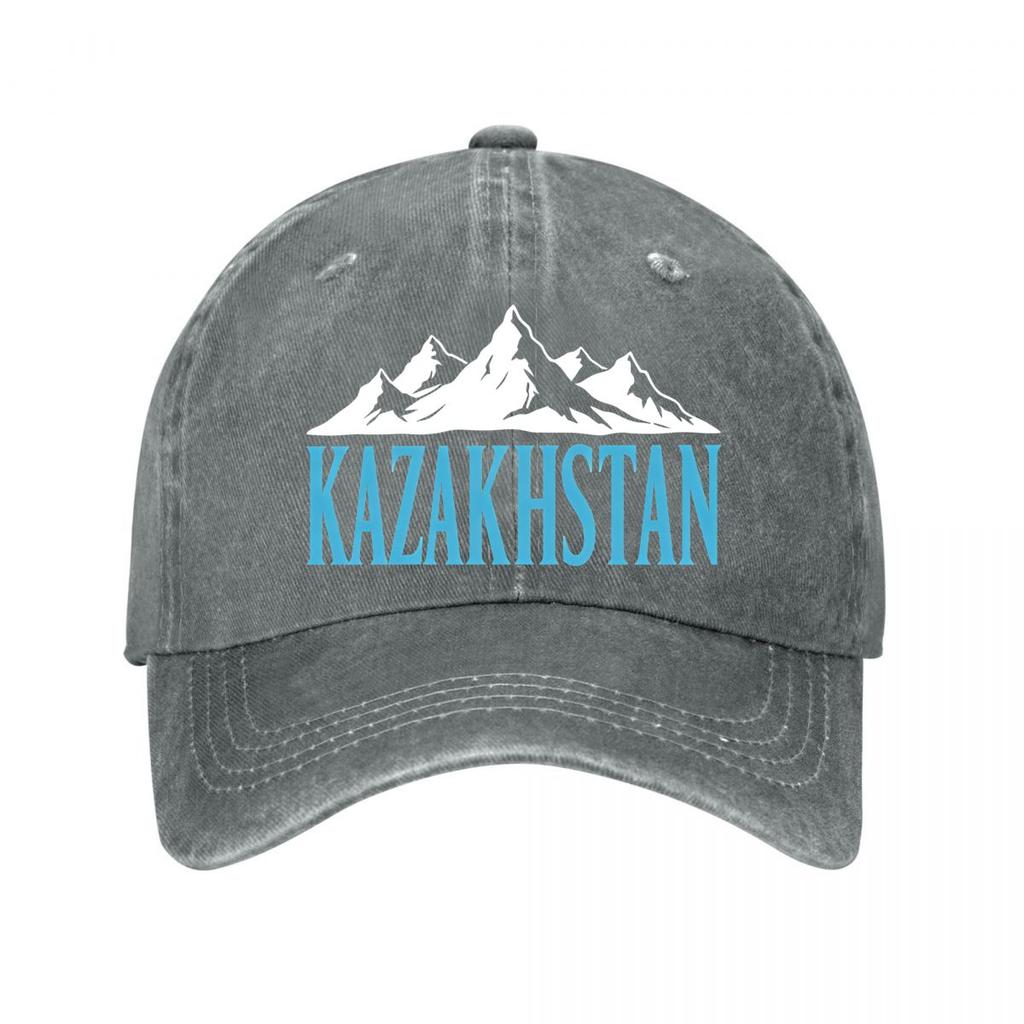Kazakhstan Mountain Printed Baseball Cap New Vintage Washed Cotton Baseball Cap Parent Kids Sun Hats