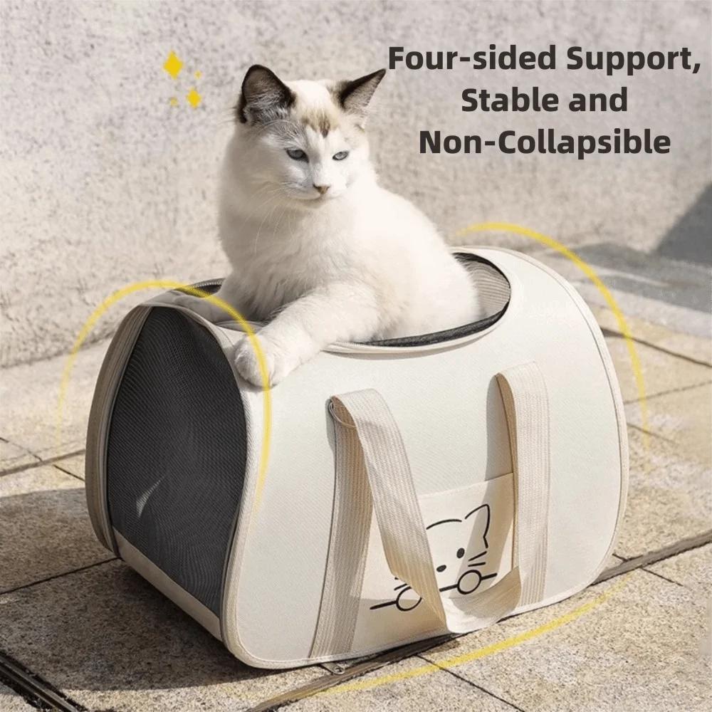 Portable Cross Body Pet Backpack Large Capacity Anti Stress Outdoor Pet Carrier Lightweight Breathable Pet Carrier Pet Travel