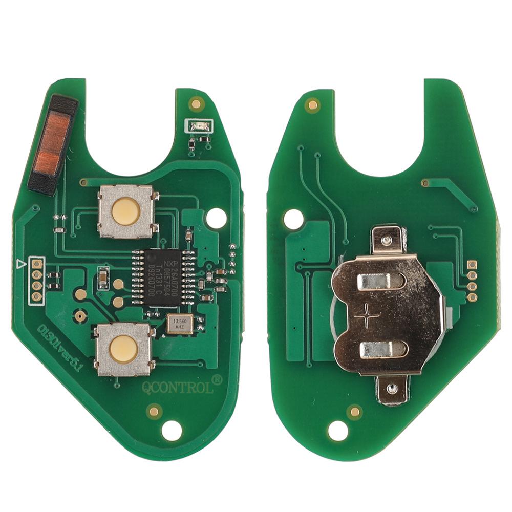 Renault 2-Tasten Schlüsselanhänger mit 433MHz ID46 PCF7946 Chip