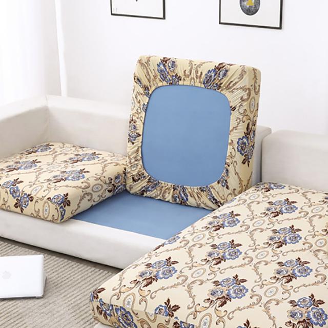 Printed Stretch Sofa Seat Cushion Cover L-shaped Corner Couch Sofa Slipcover for Living Room Wedding Elastic Seat Cushion Cover