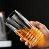 315ml/400ml Stripe Drinking Glasses Transparent Coffee Cup Wine Glass Water Bottle Milk Cups Glasses Drinkware Teacup Yogurt Cup
