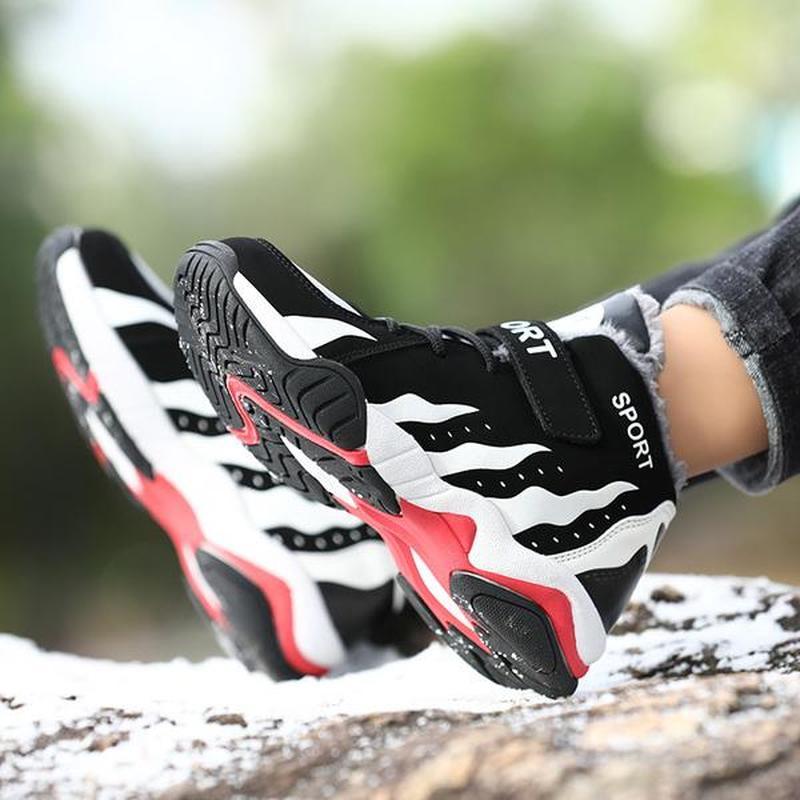 Winter Cotton Shoes Children Plus Velvet Leisure Cotton Shoes Kids Cotton Shoes Kids High-top Sneakers