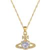 Titanium Steel Planet Love Light Luxury Temperament Full Diamond Necklace Women'S Versatile Clavicle Chain Titanium Steel Chain
