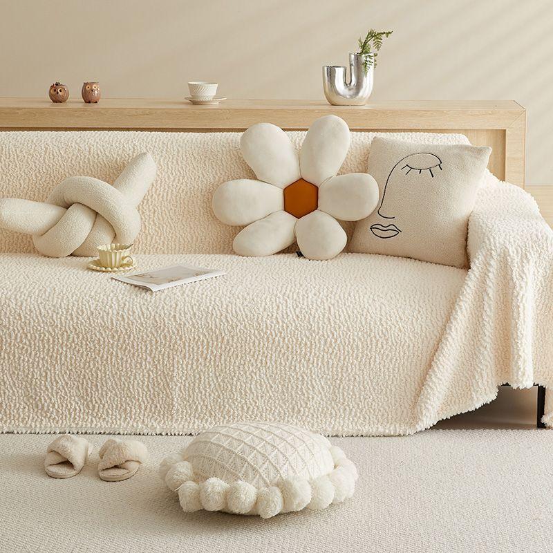 Winter Plush Sofa Towel Non-Slip Thickening Thermal Cover Blanket Sofa Handrail Backrest Cushion All-Inclusive Cover Towel