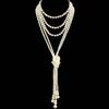 Multi-Layered Pearl Necklace Vintage Banquet Sweater Chain Pendant Accessories