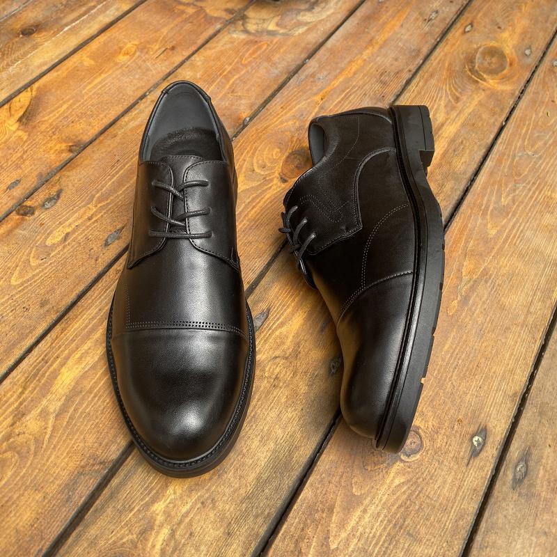 

Мужские модельные деловые туфли взрыв тренда туфли для работы на каждый день кожаные дышащие туфли шафера для свадьбы 44 чёрный