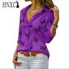 HNXC Women's Fashion Casual  Long Sleeve POLO Neck Blouses & Shirts