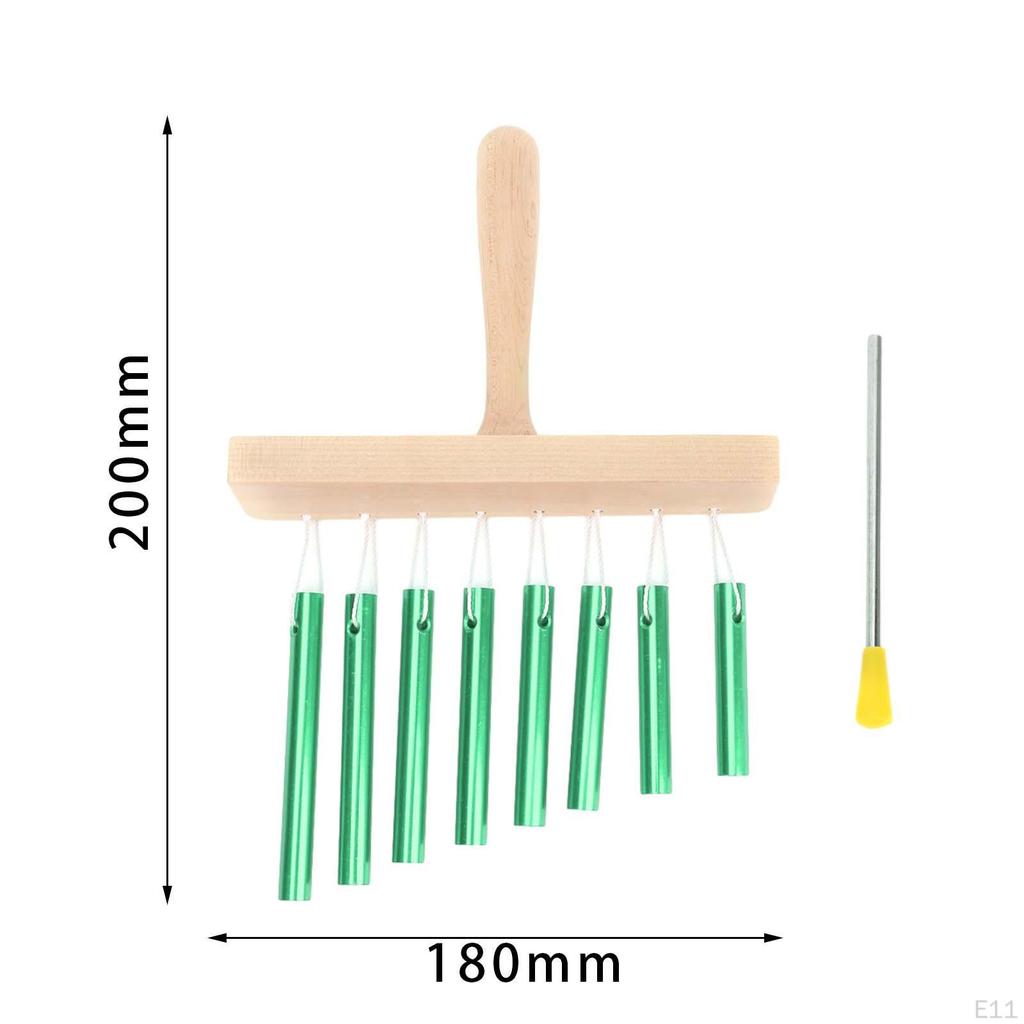 -Percussion, -Preschool Toys, 8 Tone Aluminum Alloy Wind Chimes, Kids Percussion Tube Instrument for