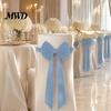 Birthday Party Chair Bows Burgundy Velvet Sashes with Elastic Straps, Reusable Bow Tie Wedding Reception Decor Back Cover, Decorative Ribbon