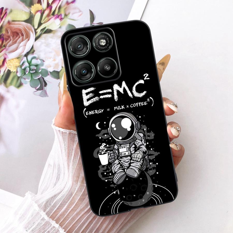 For Motorola Moto G67 MotoG77 Case New Luxury Painted Cover Black Silicone Soft Phone Case For Moto G77 G 67 Back Cover Bumper