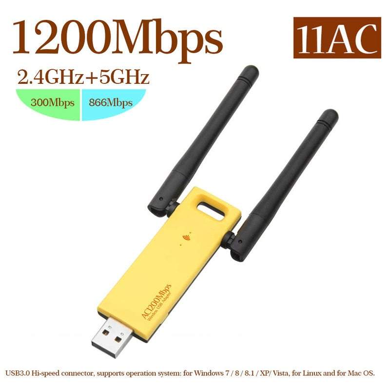 USB Wi Fi Adapters/Dongles Networking Cable Ac 1200Mbps Wireless Dual Band Usb Fi Adapter Receiver Transmitter
