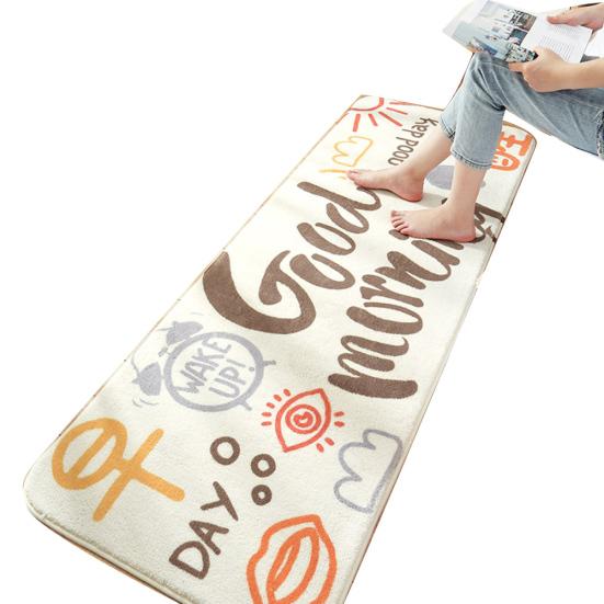 Blad Bokstäver Print Tjock mjuk matta Golvmatta Matta Kudde Sovrumsdekoration