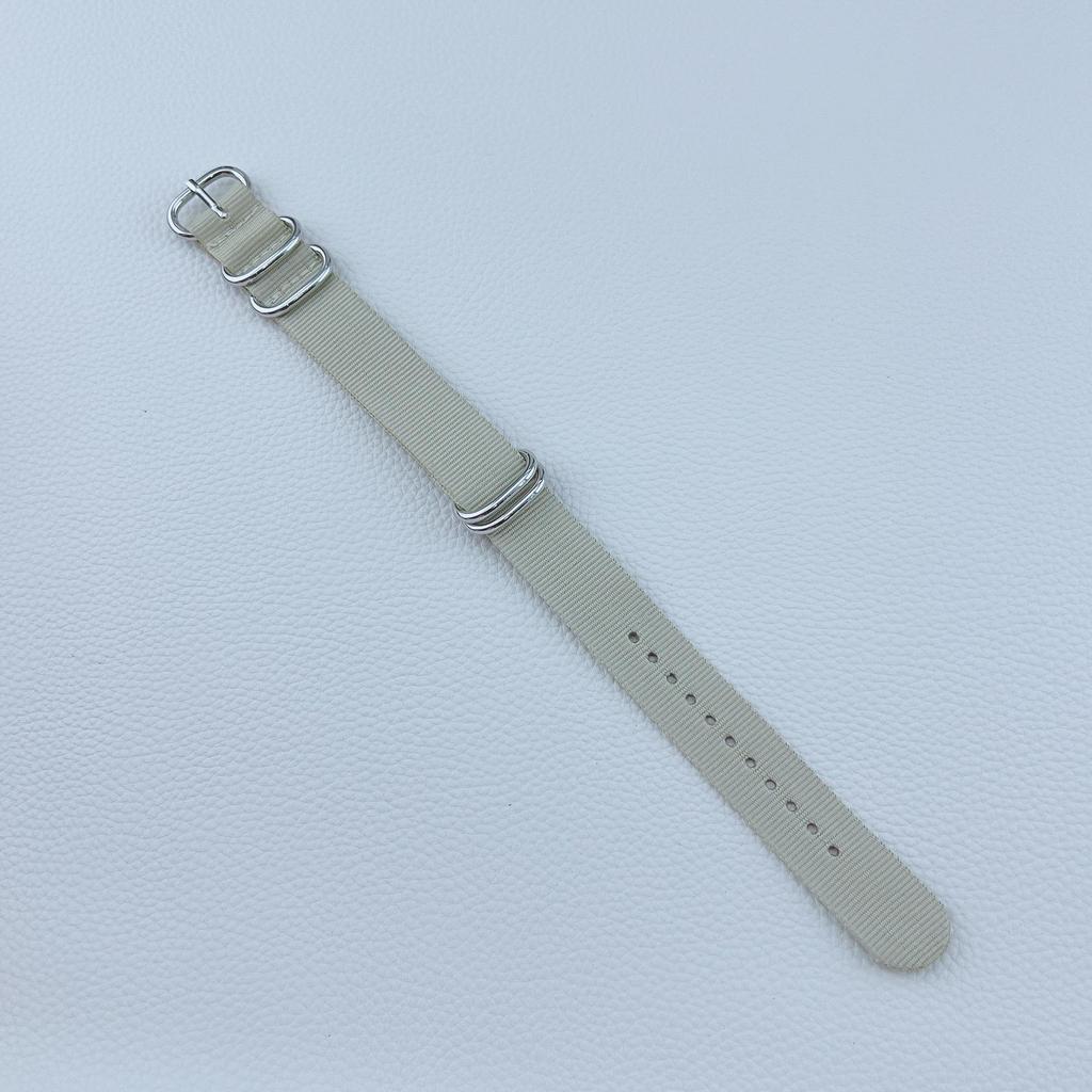 Nylon Braided NATO Canvas Watch Strap - One-Piece Design, Available in 18mm, 20mm, 22mm, 24mm Sizes.