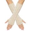 Knitted Arm Sleeves Gloves Twists Decorative Pattern Arm Sleeve Gloves Gothic Mittens  Outdoor