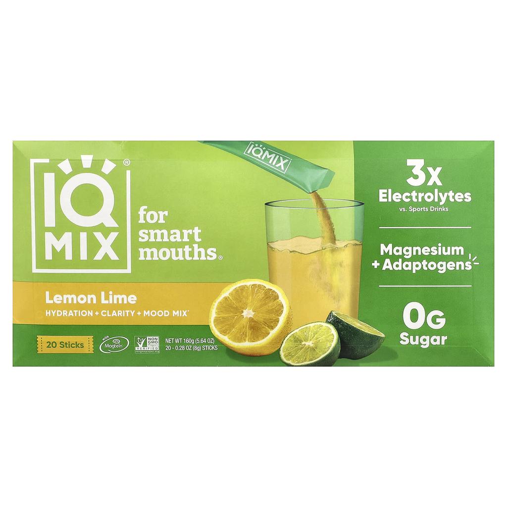 IQBAR, IQ Mix®, Lemon Lime, 20 Bars, 8g (0.28oz) Each