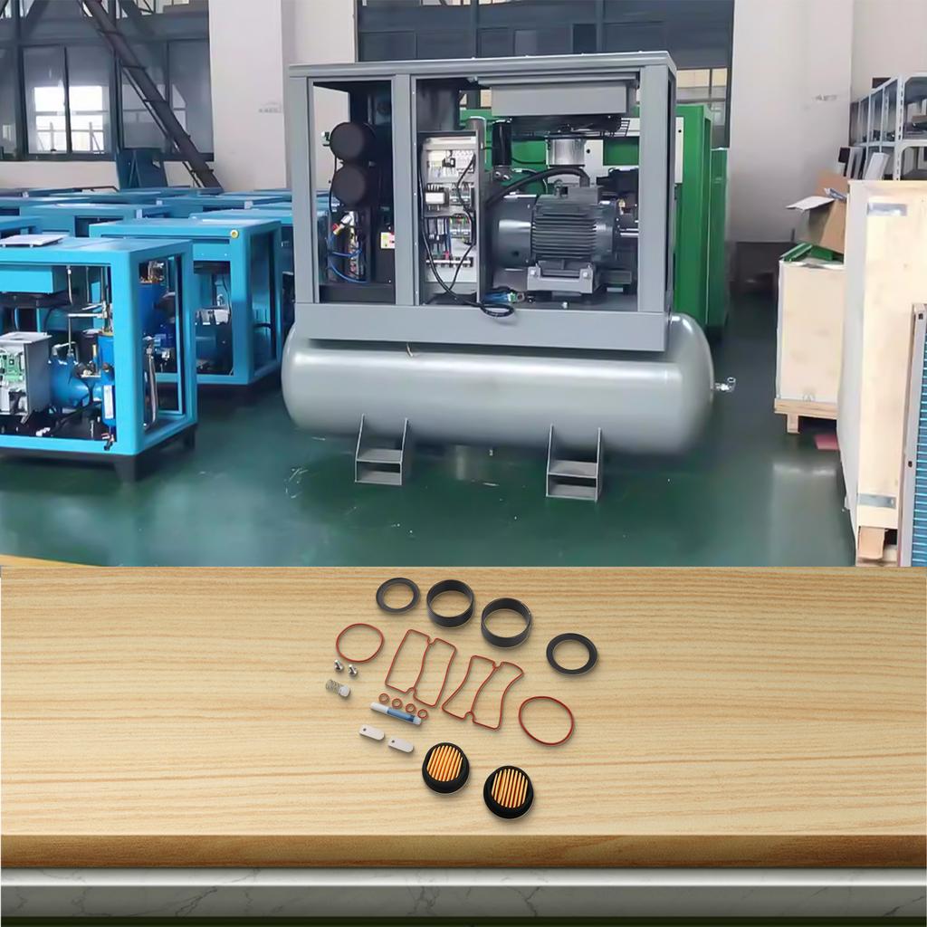 Silent Air Compressor Compressor Cylinder Parts Sealing Rings Set Valve Plates Kit Air Compressor Components Air Filter Elements