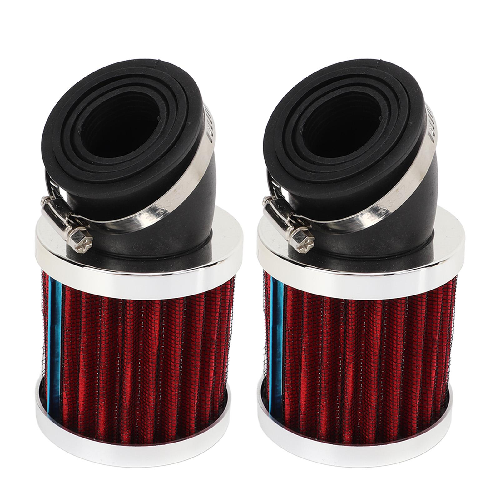 

2PCS Motorcycle Air Filters Strong Power Powerful Filtration Universal Fit for 22 to 48mm 50cc 70cc серебряный/красный