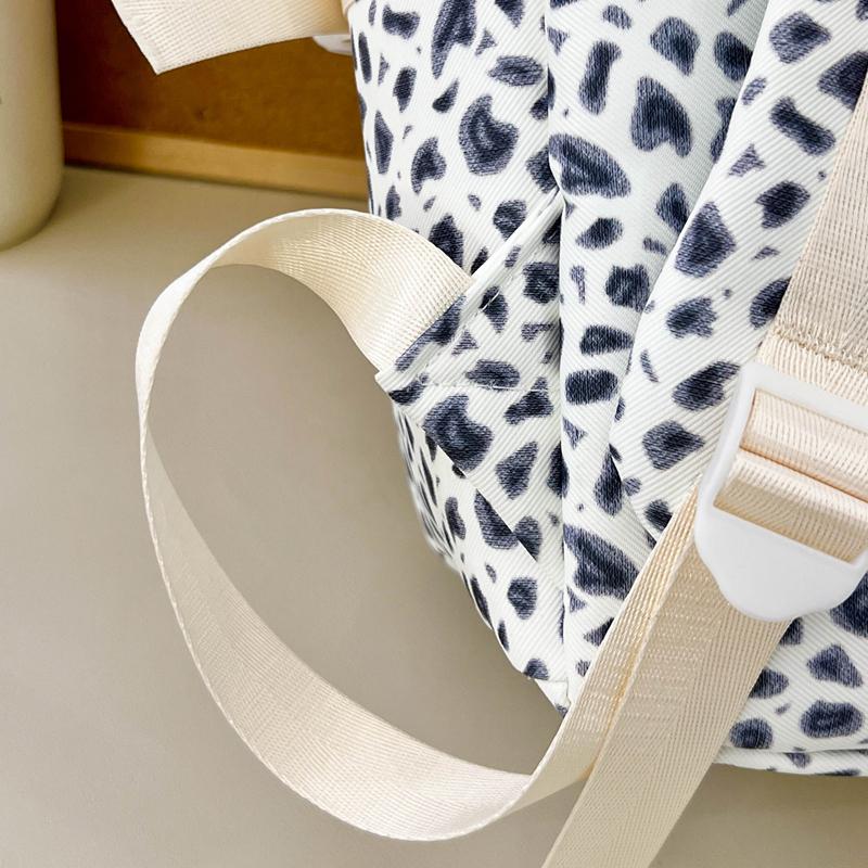 Sac à dos Imprimé Léopard Vache Lycéen Lycéenne Sac d'École Sac à Dos de Campus Féminin