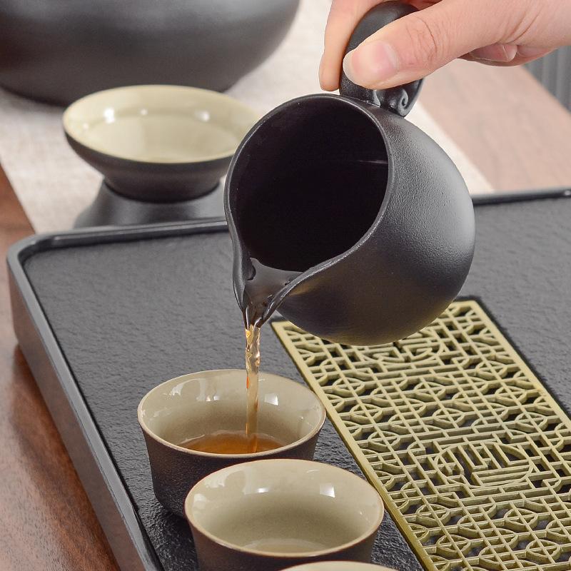 Tea Set Small Set Household Living Room Modern Style Chinese Ceramic High-end Light Luxury Set Simple Small Tea Tray Gift Box