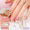 Floral Nail Stickers - 24pcs Self-Adhesive Strips, Quick 5-Min Manicure