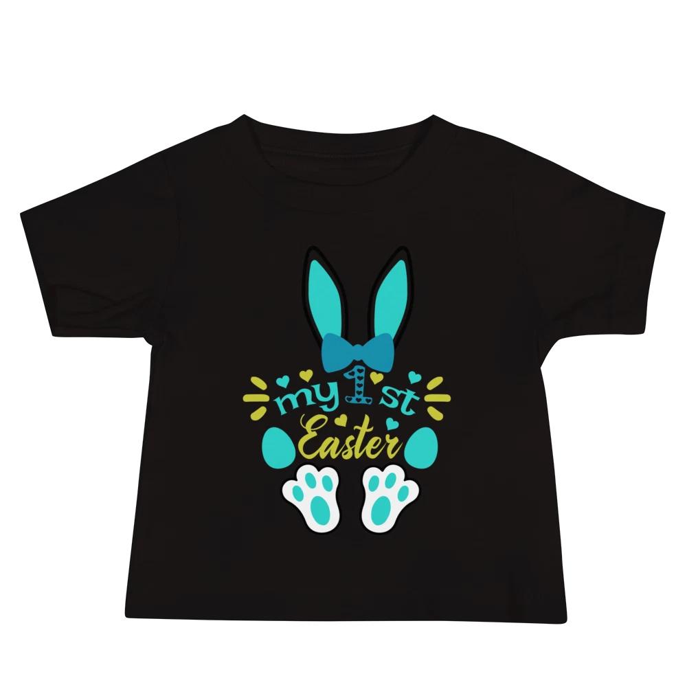 Cute and Cozy My 1st Easter Shirt with Blue Bunny 1 L