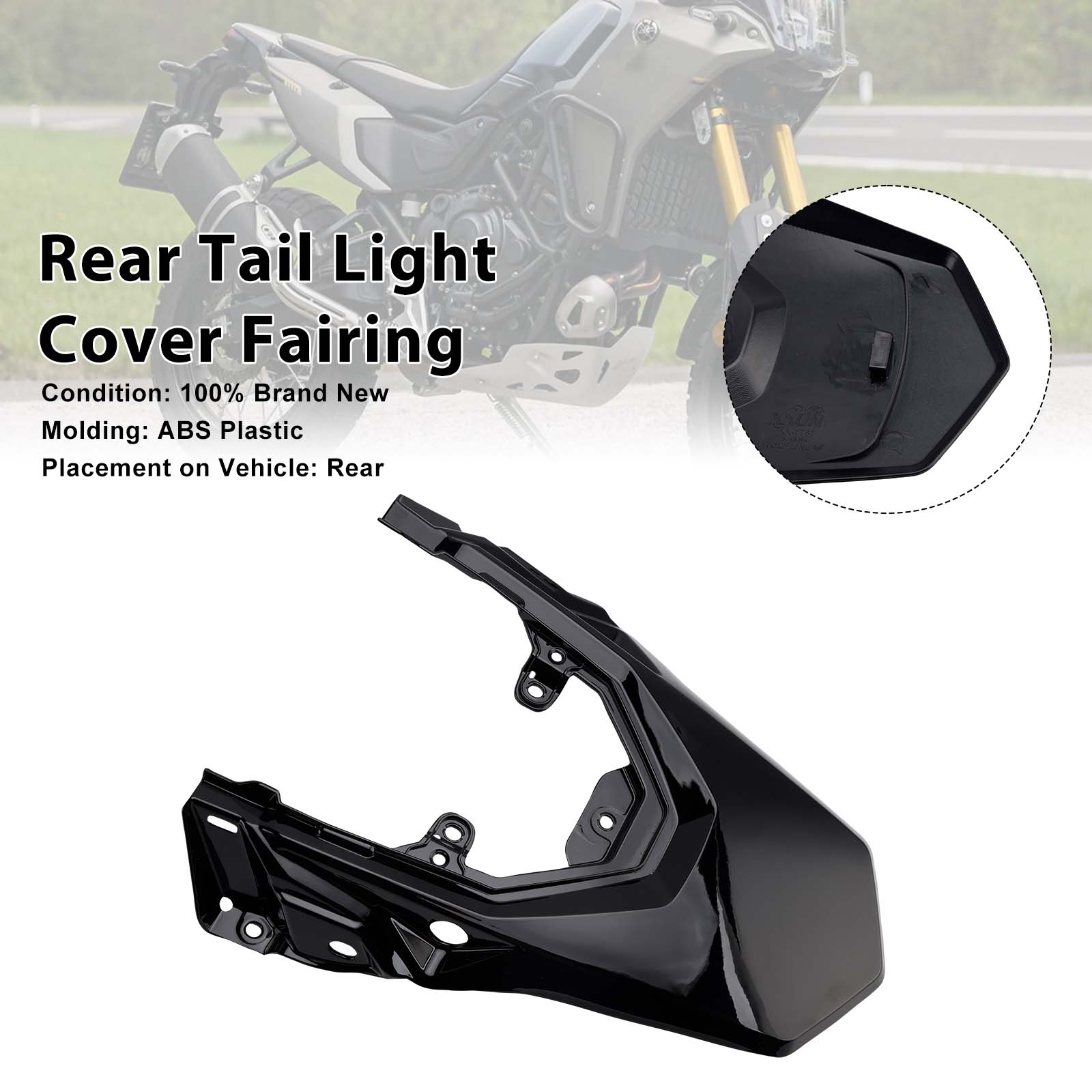 

Rear Tail Light Cover Fairing For Yamaha Tenere 700 T700S 2025-2026 Black