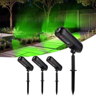 4 szt. Solarne światło LED zewnętrzne Solarne światło ścienne IP65 Zielone światło ogrodowe Solarne reflektory Solarne światła do drzew Ścieżka podwórko