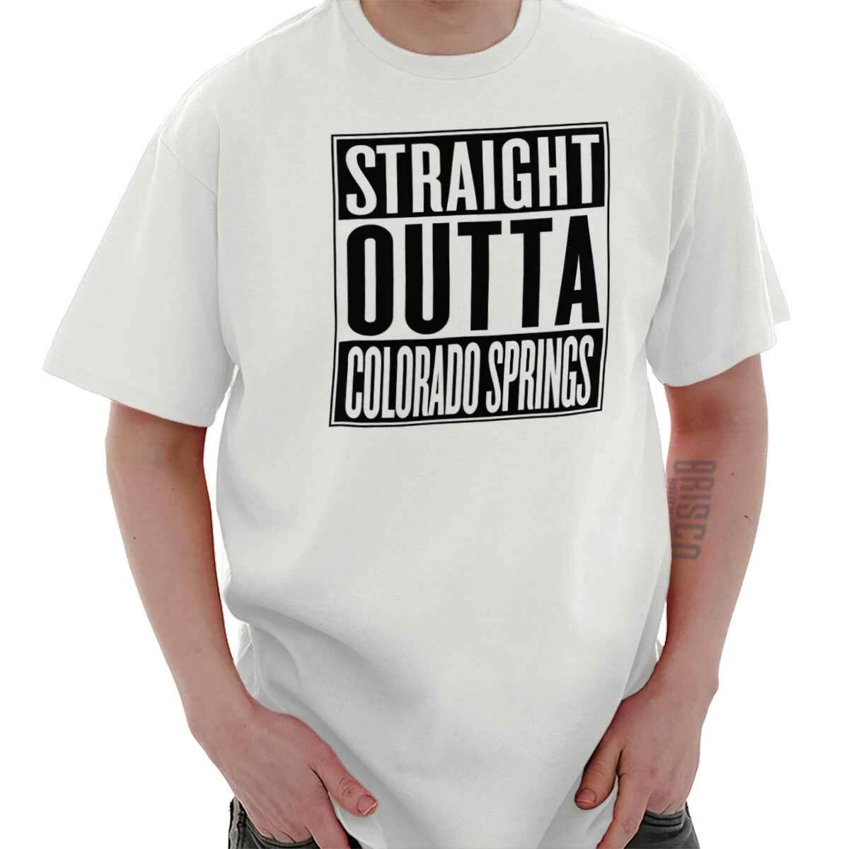 Straight Outta Colorado Springs, CO City Movie T Shirts Gift T-Shirt Tee XXXXL